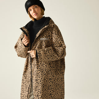 Adult's Waterproof Changing Robe | Abstract Leopard Print