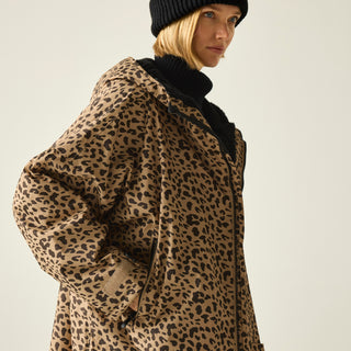 Adult's Waterproof Changing Robe | Abstract Leopard Print