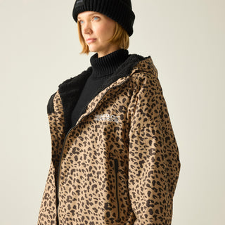 Adult's Waterproof Changing Robe | Abstract Leopard Print