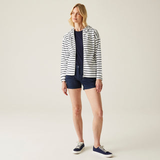 Women's Bayletta II Full Zip Hoody | White Navy Stripe