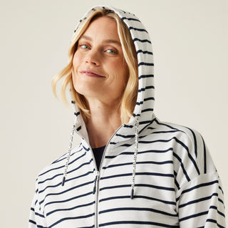 Women's Bayletta II Full Zip Hoody | White Navy Stripe