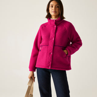 Women's Emilica Borg Full Zip Fleece | Dark Cerise