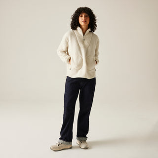 Women's Frankie Borg Half Zip Fleece | Light Vanilla