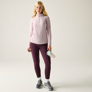 Women's Sweethart Marl Half Zip Fleece  | Powder Lilac