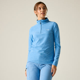 Women's Sweethart Marl Half Zip Fleece  | Washed Denim