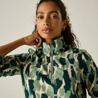 Margot 1/4 Zip Fleece | Pine Brushstroke Print