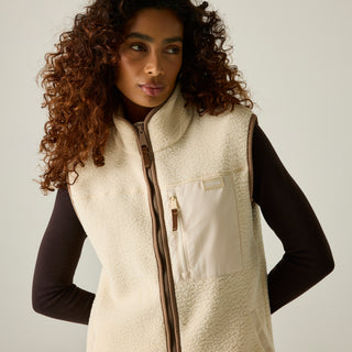 Frankie Borg Longline Bodywarmer | Light Vanilla Mocha