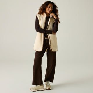 Frankie Borg Longline Bodywarmer | Light Vanilla Mocha