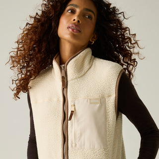 Frankie Borg Longline Bodywarmer | Light Vanilla Mocha