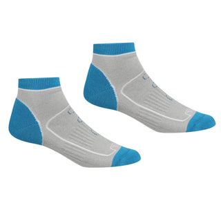 Womens 2 Pack Samaris Trail Sock Socks Light Steel Niagra Blue