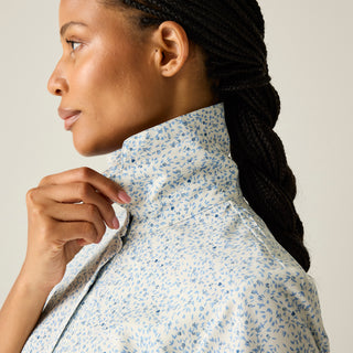 Women's Anti-insect Travel Light Short Sleeve Shirt | Barely White Falling Petals Print