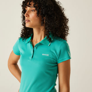Women's Maverick V Active Polo Shirt | Turquoise Icy Morn