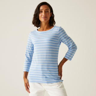 Women's Bayletta II 3/4 Sleeve Top | Chambray Blue White Stripe