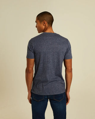 Basic Sky Neck Tee | Indigo Navy Marl