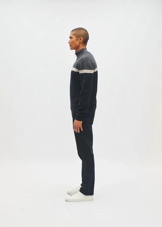 Tully Half Zip Knit | Charcoal Marl