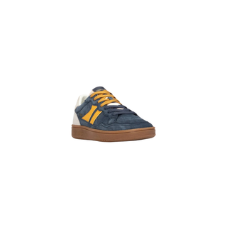 Leather Trainer | Navy