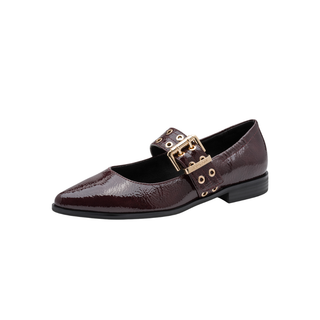 Apolo Ballerina Shoe | Bordeaux Pantent