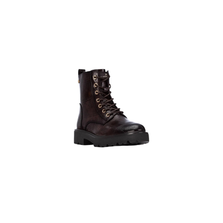 Lace Up Biker Boot | Maroon