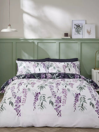 Wisteria Duvet Cover Set | White Navy