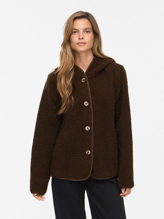 Ada Long Sleeve Hood Jacket | Coffee Bean