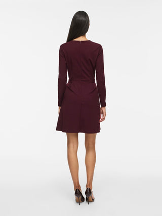 Clara Long Sleeve Round Neck Dress | Wine Tasting