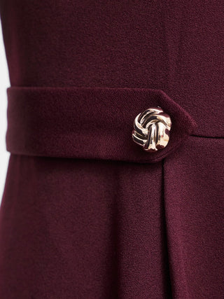 Clara Long Sleeve Round Neck Dress | Wine Tasting