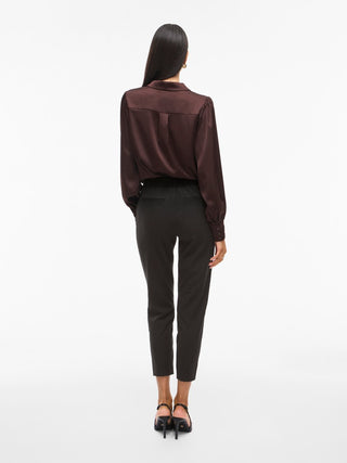 Varone High Waist Slim Leg Pants  | Black