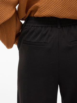 Varone High Waist Wide Leg Pants  | Black