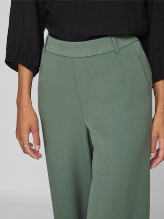 Varone High Waist Wide Leg Pants  | Duck Green