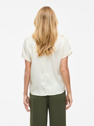Enna Short Sleeve Top | Cloud Dancer