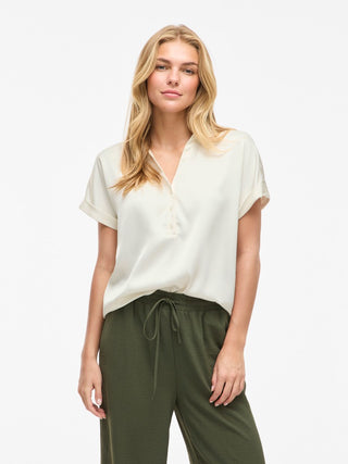 Enna Short Sleeve Top | Cloud Dancer