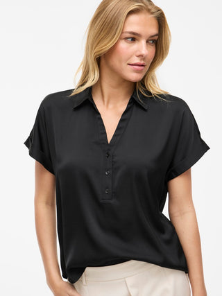 Enna Short Sleeve Top | Black