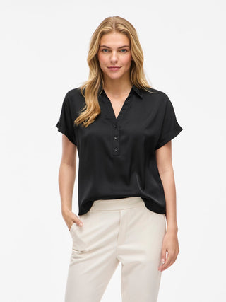 Enna Short Sleeve Top | Black