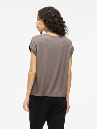 Viellette Short Sleeve Satin Top | Falcon