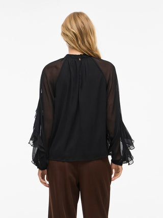 Binna High Neck Top | Black Beauty