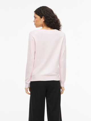 Viril Round Neck Long Sleeve Top | Cherry Blossom