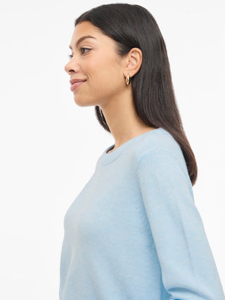 Viril Round Neck Long Sleeve Top | Nantucket Breeze