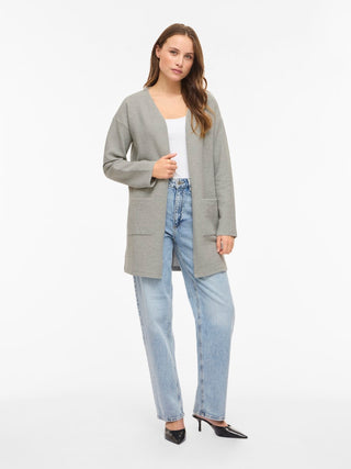 Garden Long Sleeve Cardigan | Light Grey Melange