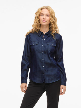 Bista Denim Shirt | Dark Blue Denim Rinse