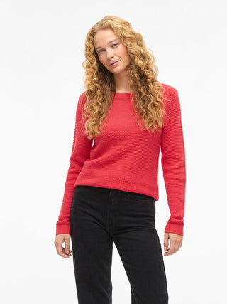 Dalo Round Neck Long Sleeve Knit Top | Hibicus
