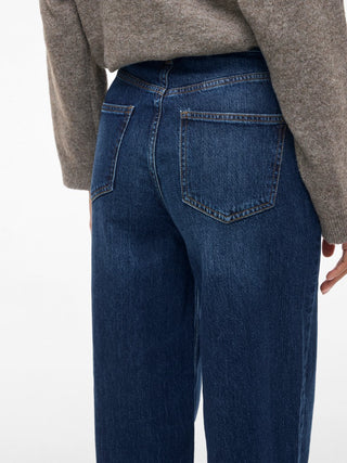 Freya High Waist Wide Jean | Dark Blue Denim Wash