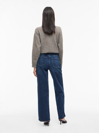 Freya High Waist Wide Jean | Dark Blue Denim Wash