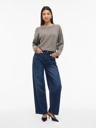 Freya High Waist Wide Jean | Dark Blue Denim Wash