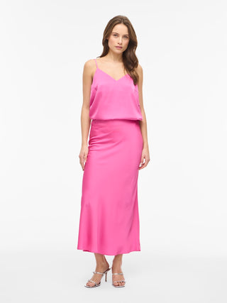 Ellette High Waist Satin Skirt  | Fiji Flower