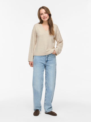Liga Long Sleeve V Neck Knit Top | Birch