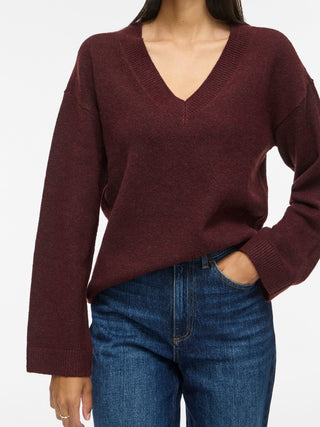 Liga Long Sleeve V Neck Knit Top | Port Royal