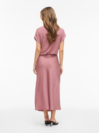 Ellette High Waist Midi Skirt | Nostalgia Rose