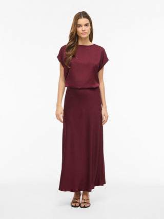 Viellette Short Sleeve Satin Top | Port Royale
