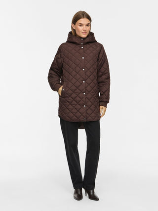Tate Long Sleeve Hooded Jacket | Coffee Bean