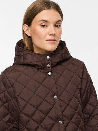 Tate Long Sleeve Hooded Jacket | Coffee Bean